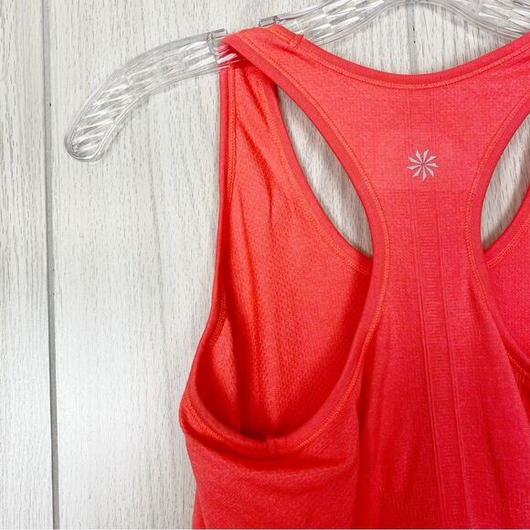Athleta | Neon Orange Fastest Track Racer Back Tank Top Size Medium - Picture 6 of 10